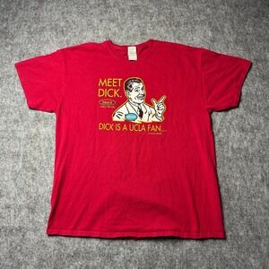 Smack Apparel Red UCLA Fan Humor Graphic T-Shirt, Size XL